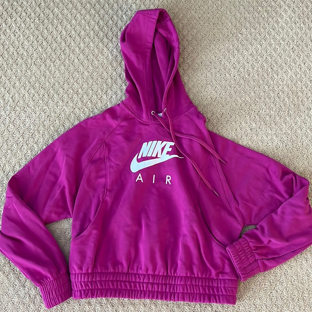 Purple Nike Air Cropped sweatshirt